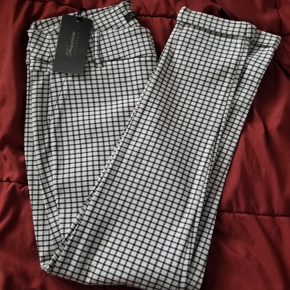 You Better Work Grid Print Pants